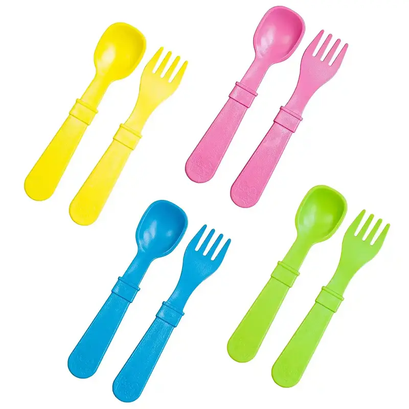 Replay Easter-Themed Disposable Utensil Set – 8-Piece Spoon & Fork Combo 1