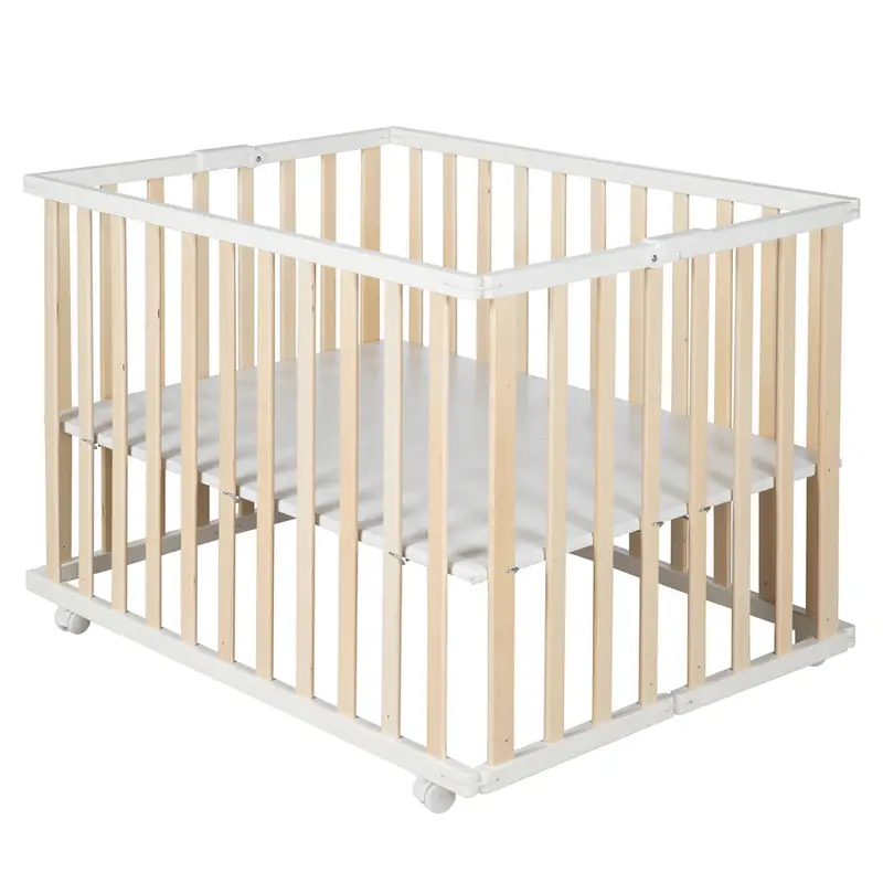 Roba Natural Wood Foldable Cot Bed – 74 X 100 Cm Eco-Friendly Convertible 1