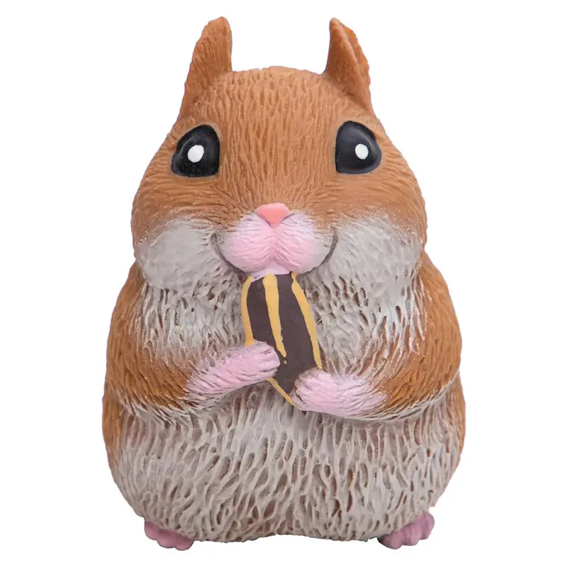 Schylling Chonky Cheeks Hamster – 3-Inch Plushy Squeeze Figure 1