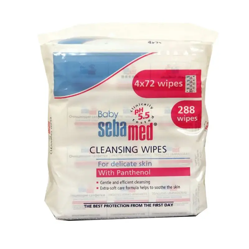 Sebamed Baby Cleansing Wipes With Panthenol – Pack Of 4 × 72 1
