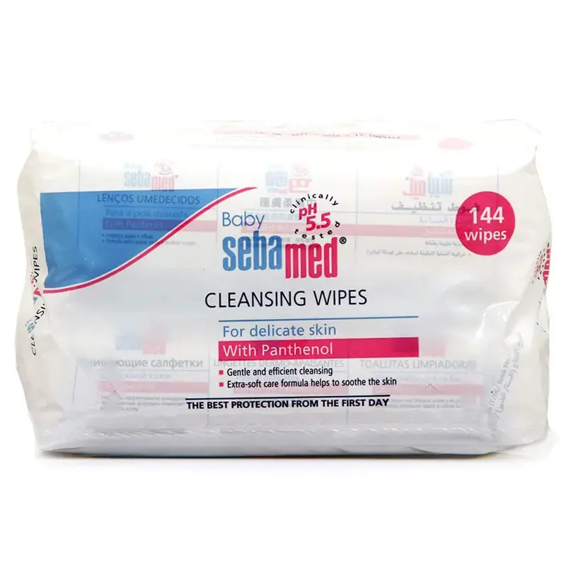 Sebamed Baby Wet Wipes – 144 Count, Extra-Large & Soft Texture 1