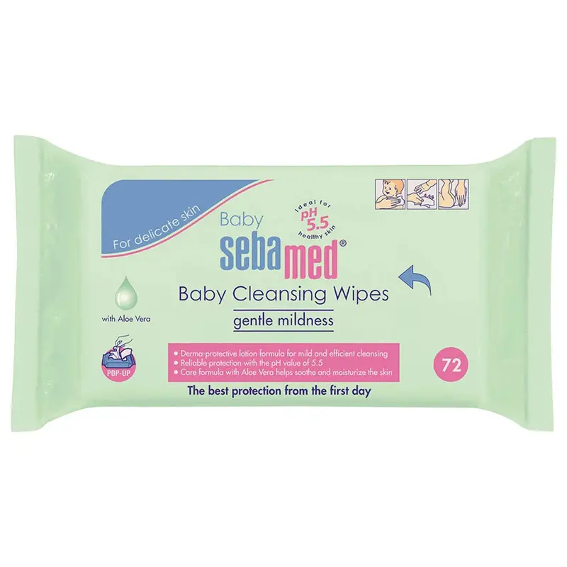 Sebamed Baby Wet Wipes With Aloe Vera – 72 Count, Alcohol-Free & Dermatologist-Approved 1