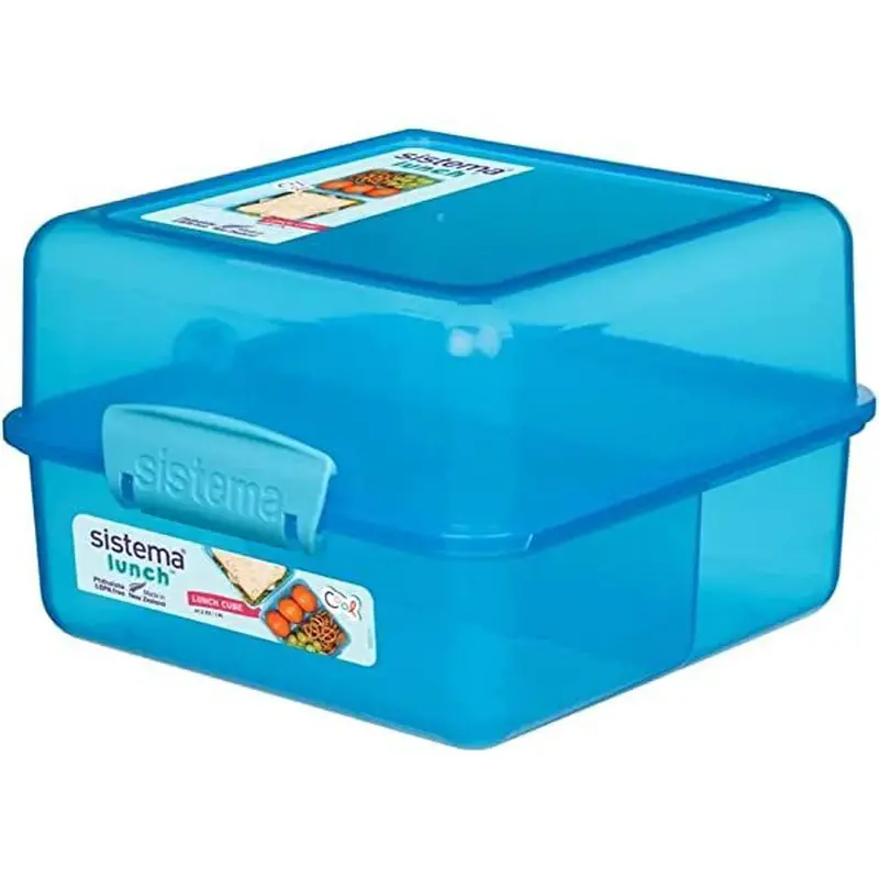 Sistema Colorful Lunch Cube – 1.4L Stackable Food Container 1