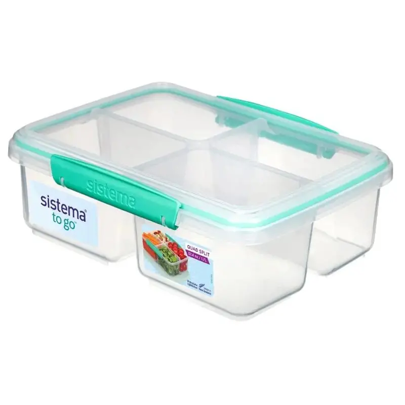 Sistema Quad-Split To-Go Lunch Box – 1.74L Four-Compartment 1