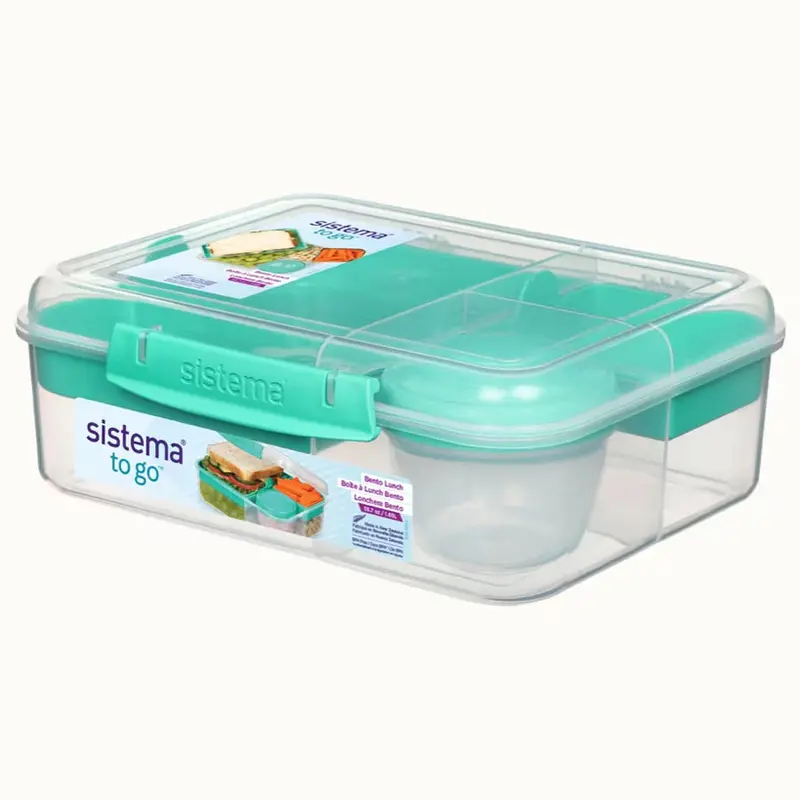 Sistema Rectangle Lunch Stack To-Go – 1.65L Space-Efficient Set 1