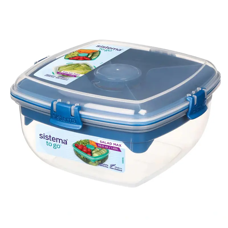 Sistema Salad Max To Go Container – 163Ml, Compact & Microwave-Safe 1