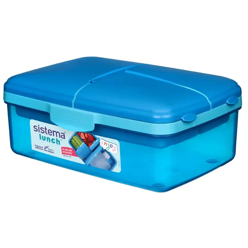 Sistema Slimline Quaddie Food Storage Box – 1.5L, Space-Saving Design 1