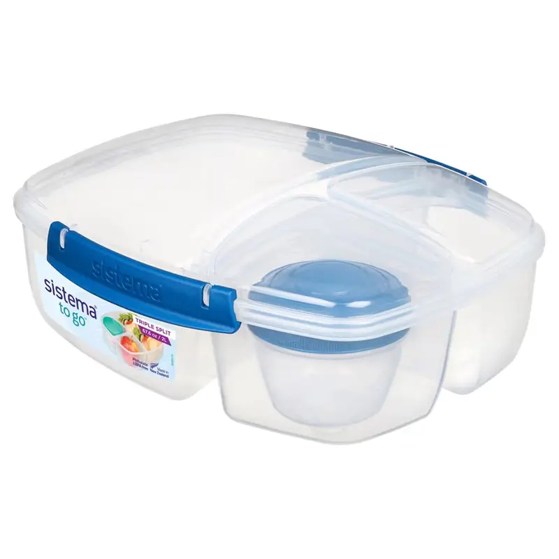 Sistema Triple Split To-Go Box – 2L Balanced Meal Organizer 2