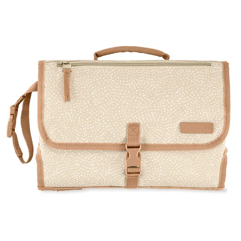 Skip Hop Pronto Changing Station In Beige Swirl Dot With Tan Accents – Portable Diaper Organizer 1