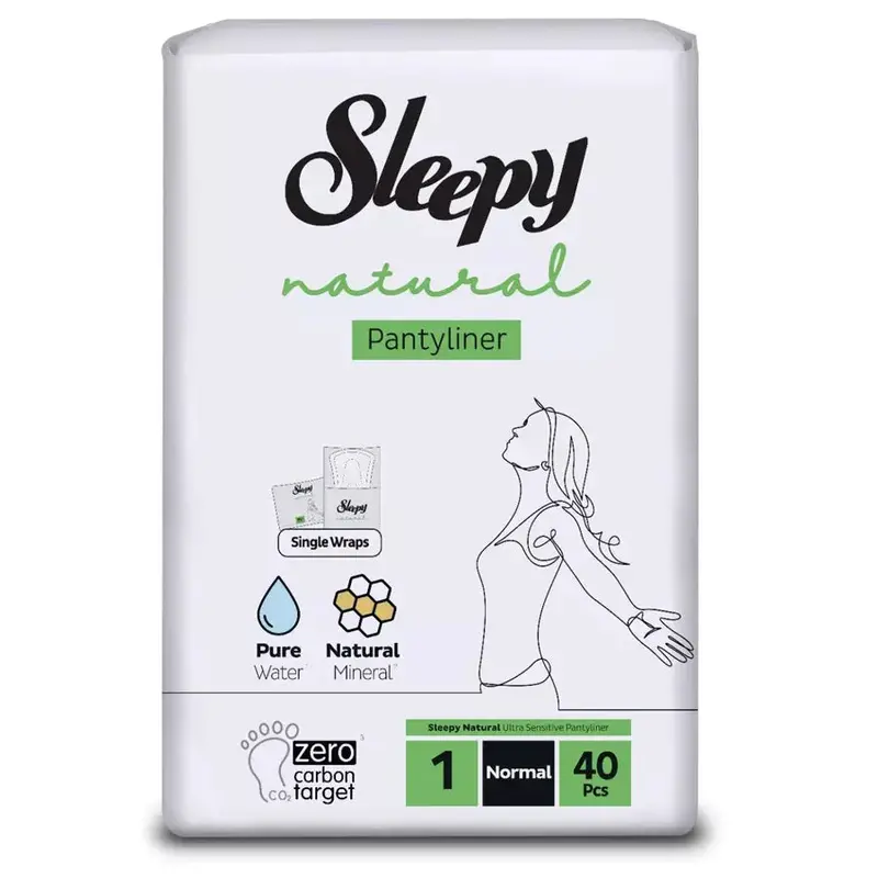 Sleepy Daily Disposable Panty Liners – Normal Length, 40 Pieces 1