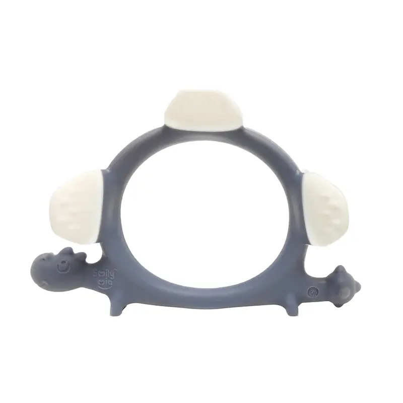 Smily Mia Dinosaur Silicone Teether – Iron Green Soft-Chew Design 1