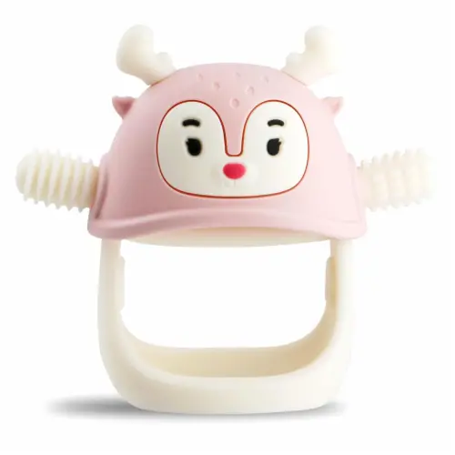 Smily Mia Reindeer-Shaped Silicone Baby Teether – Soothing Texture & Grip 1