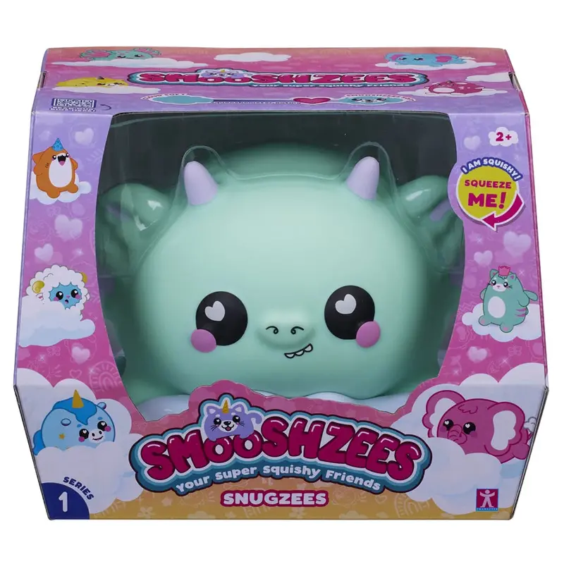 Smooshzees Snugzees Dragon – 6.8" Soft Plush In Jade Hue 1