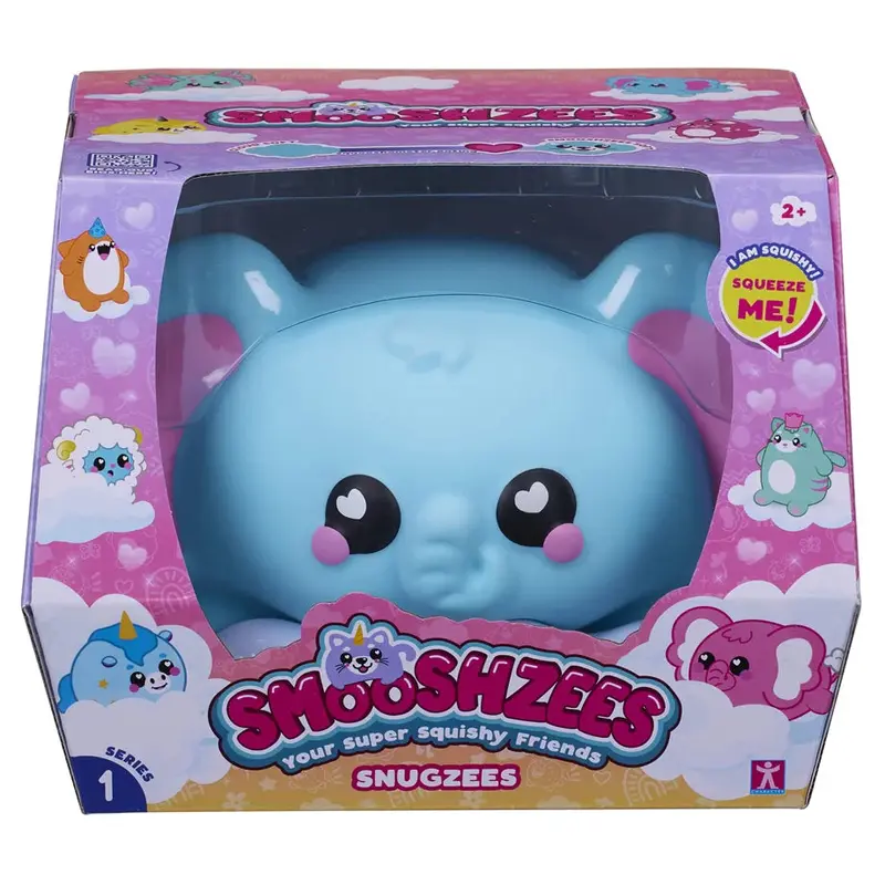 Smooshzees Snugzees Elephant – 6.8" Cuddly Plush In Luna Design 1