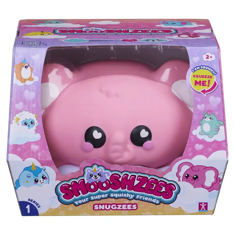 Smooshzees Snugzees Elephant – 6.8" Huggable Plush In Bubblez Style 1