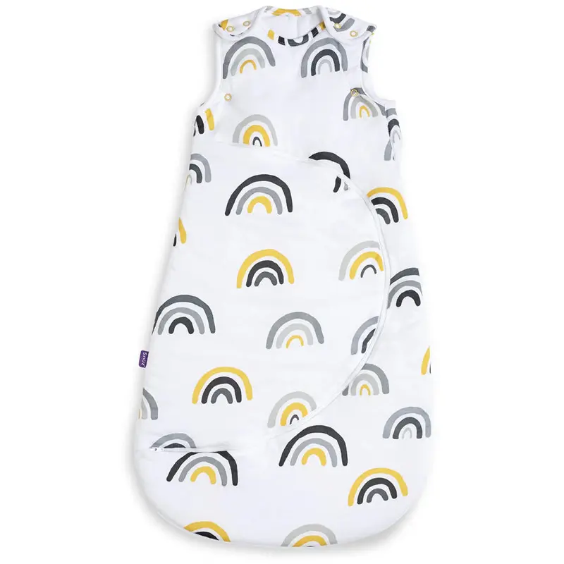 Snuzpouch 1.0 Tog Lightweight Sleep Sack – Mustard Rainbow Print, 0–6 Months 1