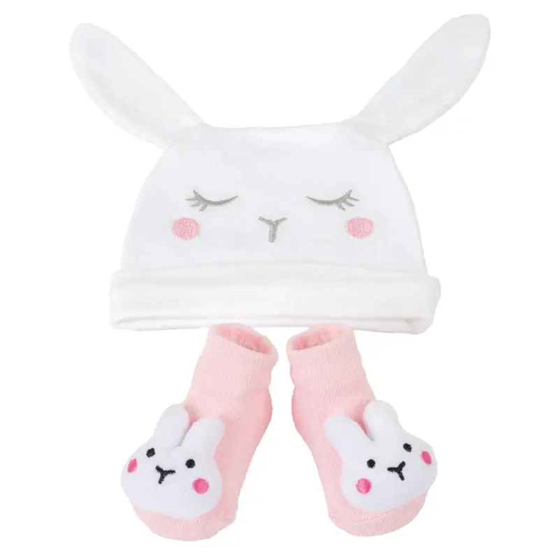 Soft Cotton Newborn Hat And Sock Set For Babies – Nurtur Essential Collection (M1) 1