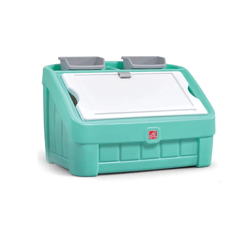 Step2 2-In-1 Art Lid Toy Storage Box – Mint Color 1