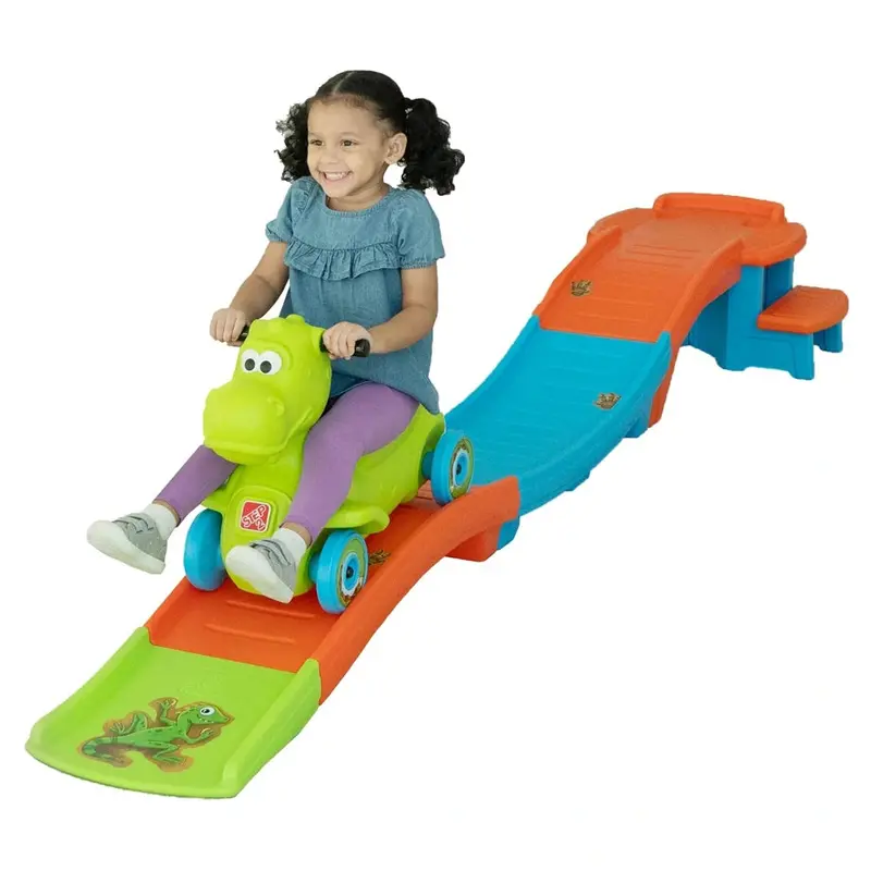 Step2 Dino Dash Roller Coaster Ride-On – Up-And-Down Track Adventure 1