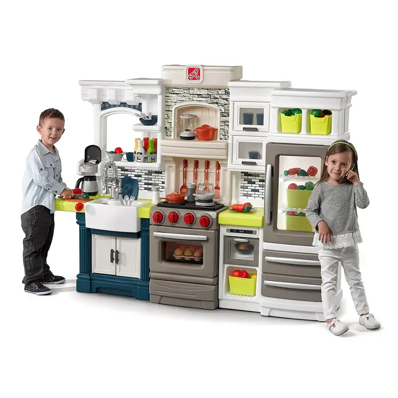 Step2 Elegant Edge Pretend Play Kitchen – Red Accents 1
