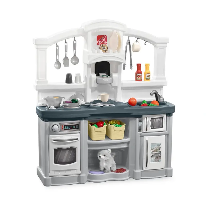Step2 Fun With Friends Pretend Play Kitchen – Gray Design 1