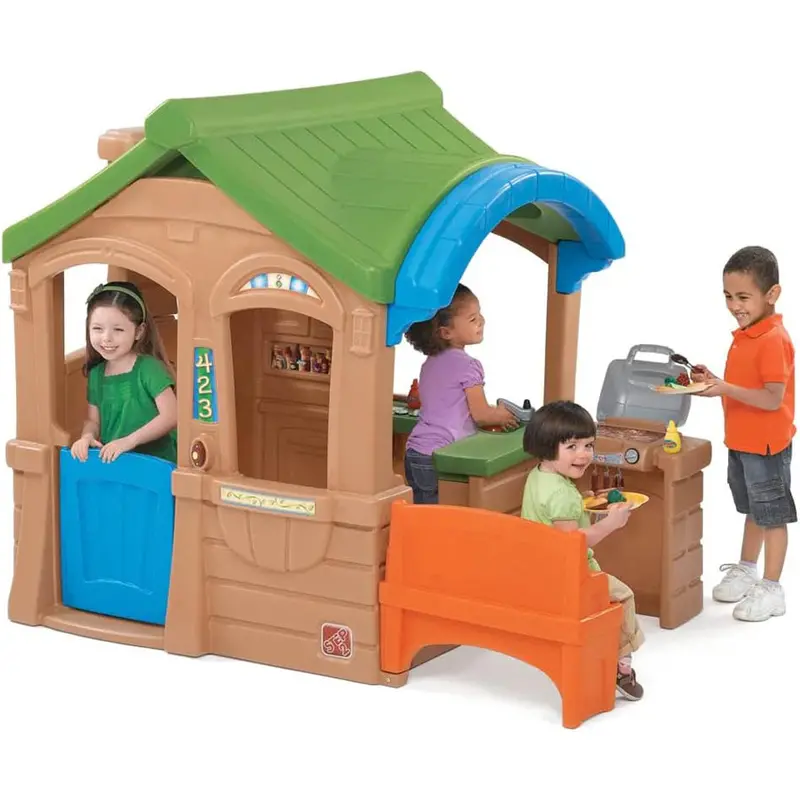 Step2 Gather & Grille Outdoor Playhouse – Natural Finish 1