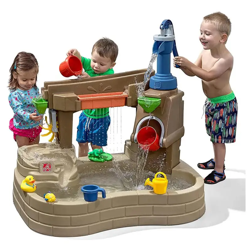 Step2 Pump & Splash Discovery Pond – Hand-Pump Water Play Table 1
