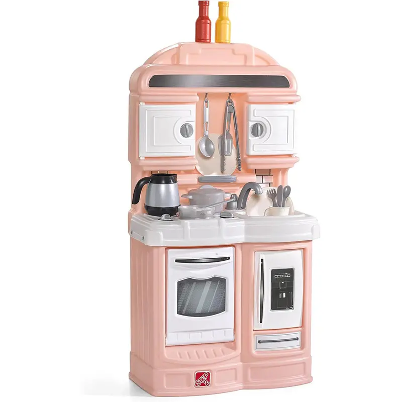 Step2 Quaint Kitchen – Rose Pink Role-Play Cooking Station 1