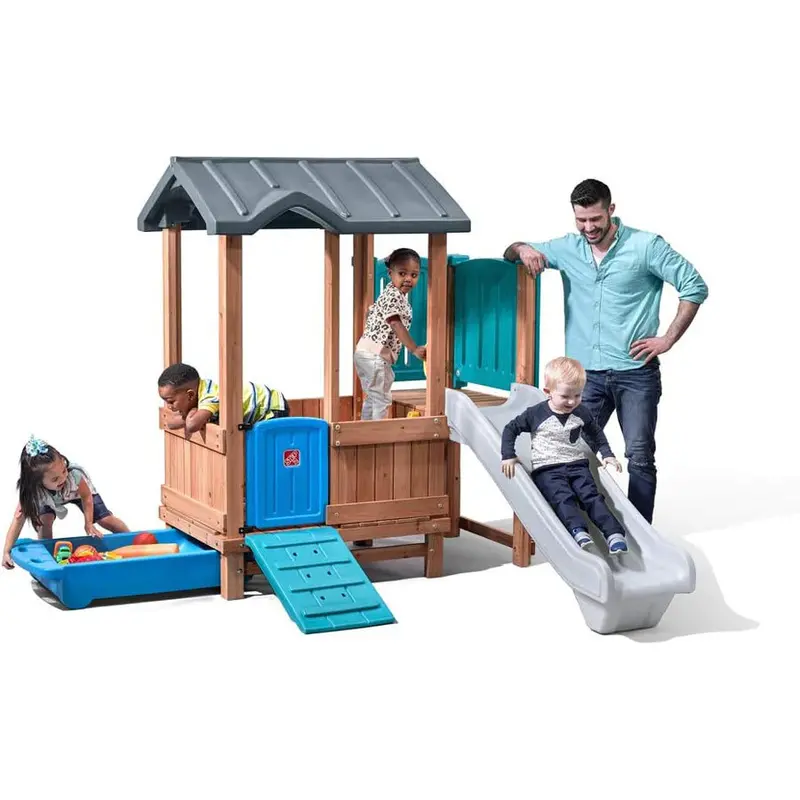 Step2 Woodland Adventure Playhouse With Integrated Slide 1