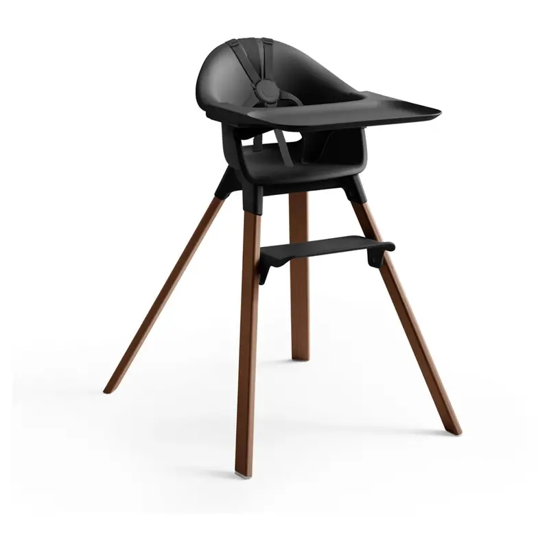 Stokke Clikk High Chair – Modern Black With Warm Brown Accents 1
