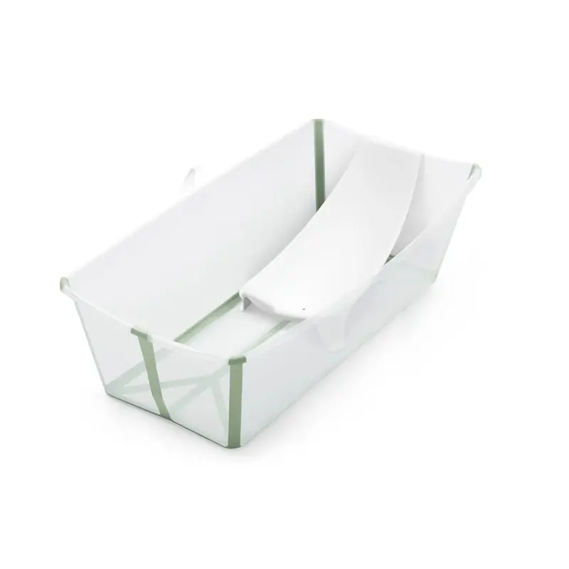 Stokke Flexi Bath Infant-To-Toddler Bathtub Bundle – Transparent Green 1