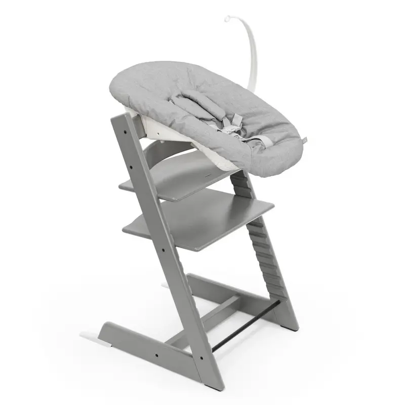 Stokke Tripp Trapp High Chair With Newborn Set — Adjustable Growth Solution (Storm Grey) 1