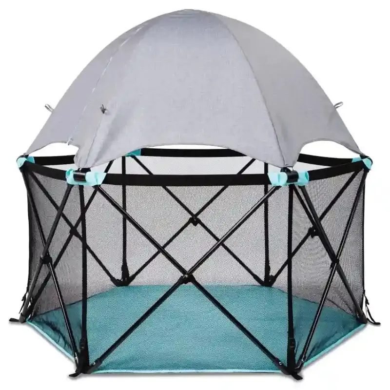 Summer Pop N Play Deluxe Portable Playard With Canopy & Mat 1