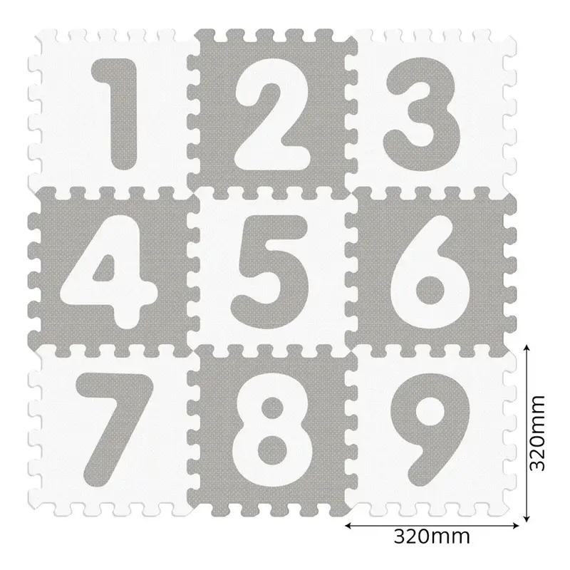 Sunta Antibacterial Number Puzzle Mat – 9-Digit Sanitized Foam Counting Mat 1