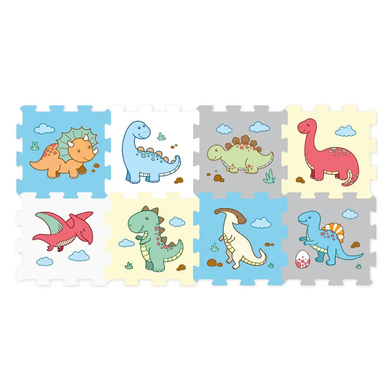 Sunta Dinosaur Adventure Foam Puzzle Mat – 8-Piece Soft Play Surface 1