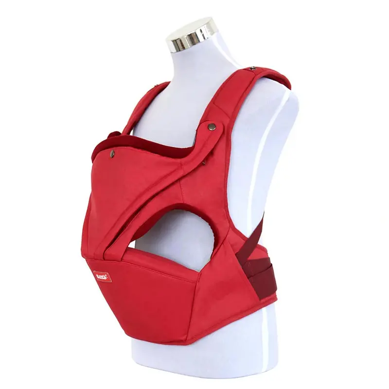 Sunveno Ergonomic Baby Carrier In Vibrant Red – Front & Hip Carry 1