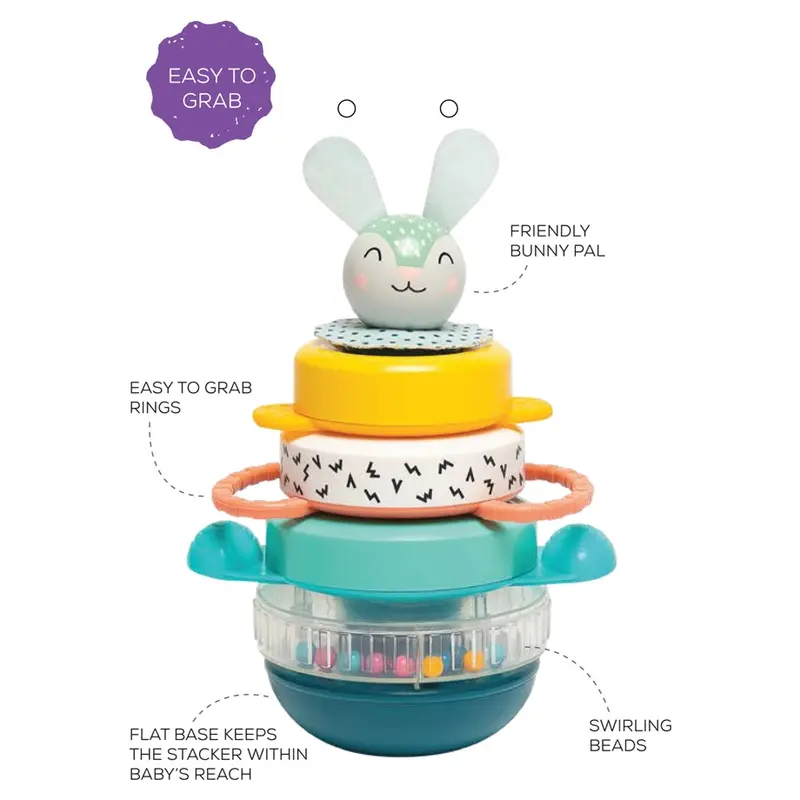 Taf Toys Hunny Bunny Stacking Set – Soft Baby Stacker Toy 1