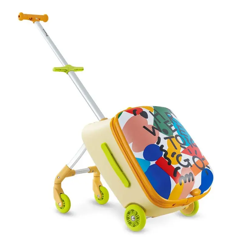 Teknum 3-In-1 Ride-On Suitcase Toy: 'Where To Go' Design 1