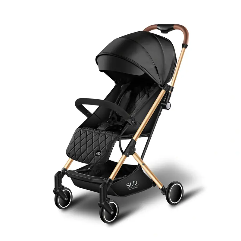 Teknum Travel Lite Sld Lightweight Stroller – Black And Gold 1
