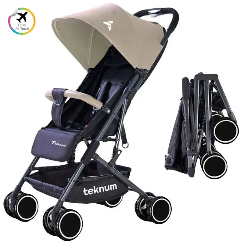 Teknum Yoga Lite Stroller – Sleek Ivory-Colored Lightweight Stroller 1
