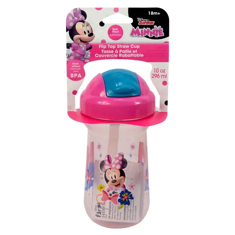 The First Years Disney Minnie Mouse Flip-Top Insulated Straw Cup 1
