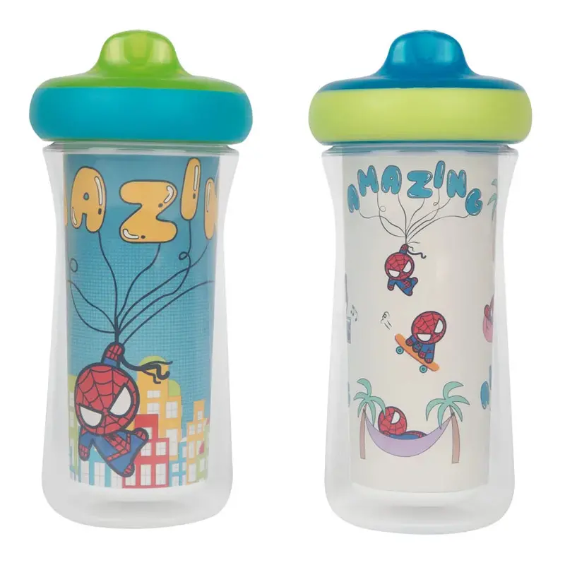 The First Years Marvel-Themed Insulated Sippy Cups – 2-Pack, 10Oz 1