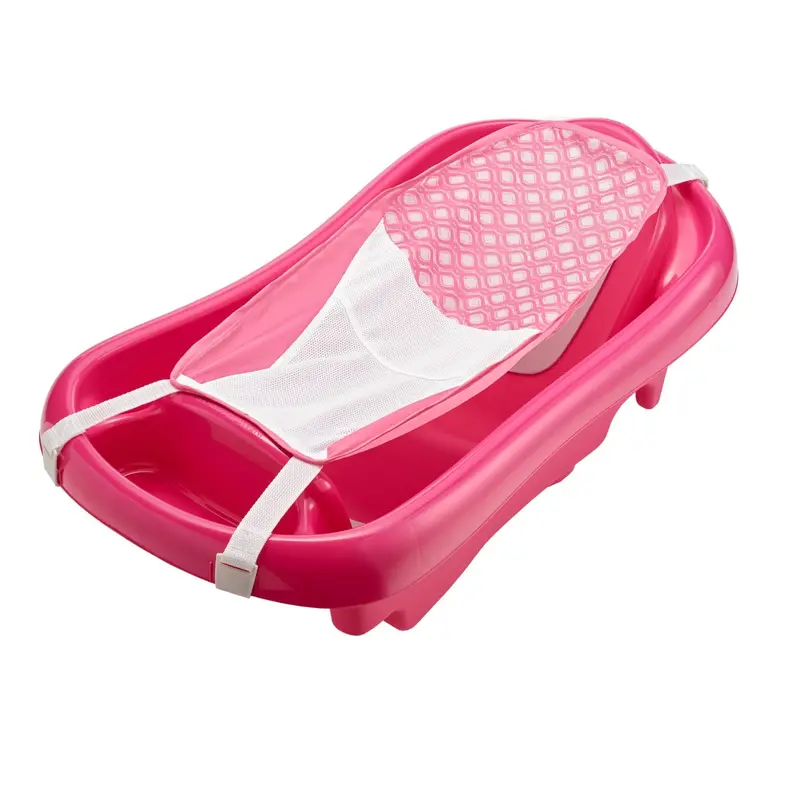The First Years Sure Comfort Bathtub – Pink Whale Sling Support System 1