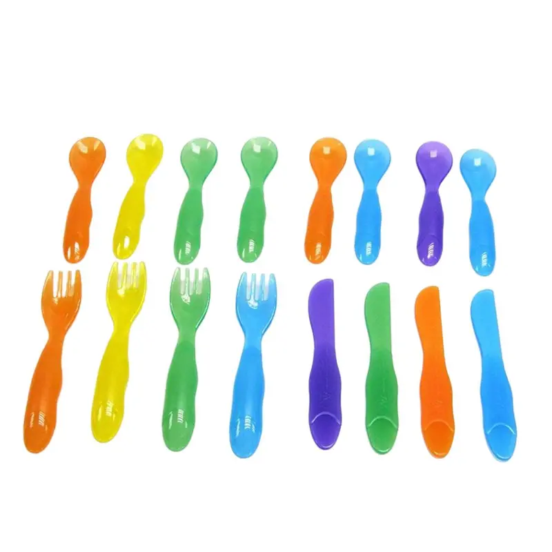 The First Years Take & Toss Toddler Cutlery Set – 16-Piece (Forks, Spoons, Knives) 1