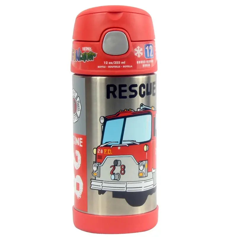 Thermos Funtainer 355Ml Stainless Steel Kids Bottle – Rescue Truck Design 1