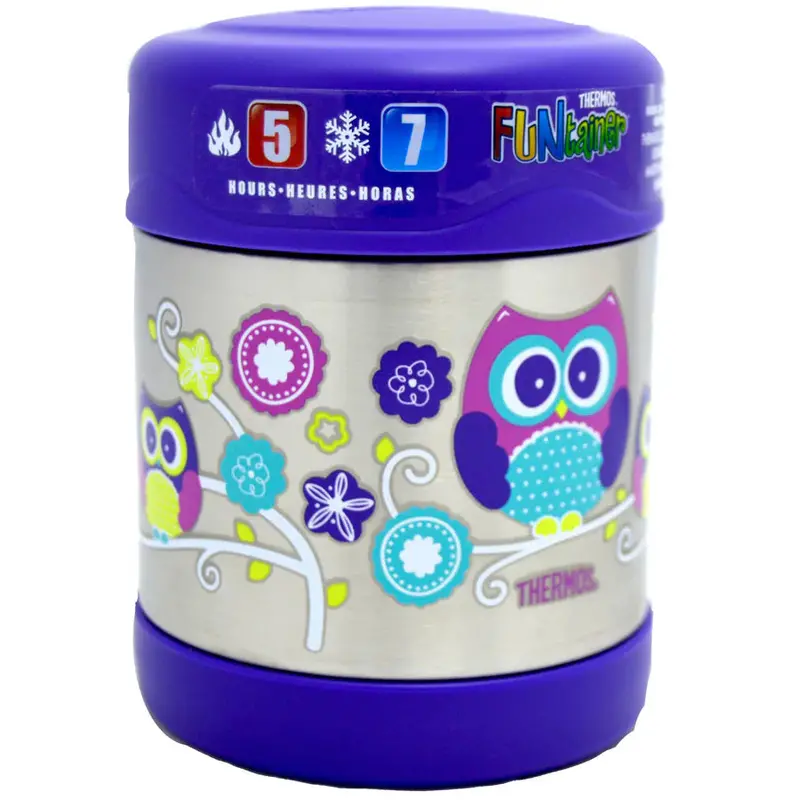 Thermos Funtainer Owl-Print Stainless Steel Food Jar – 290 Ml 1