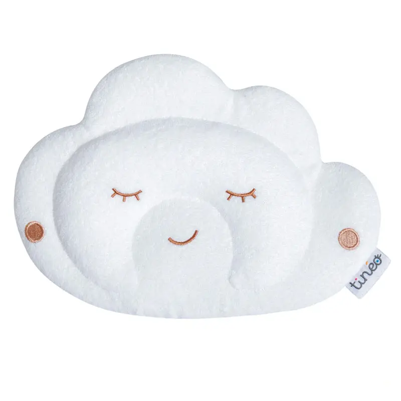 Tineo Cloudy White Infant Head Support Pillow – Gentle Neck Alignment Aid 1