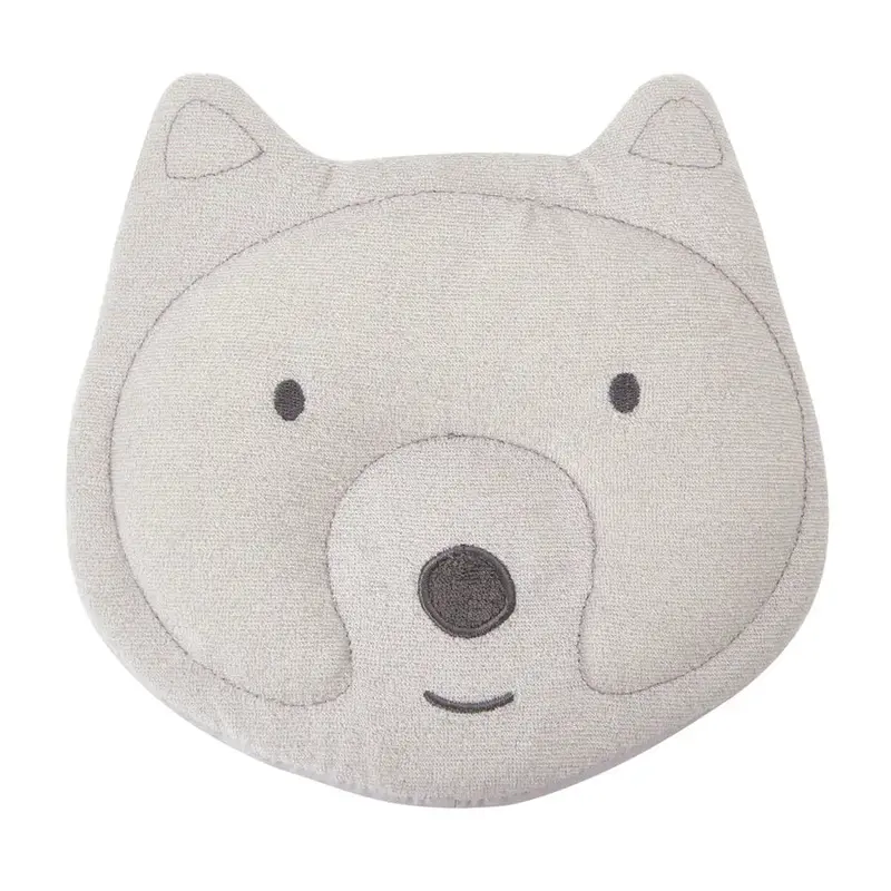 Tineo Little Wolf Grey Baby Headrest Shaper – Ergonomic Newborn Pillow 1