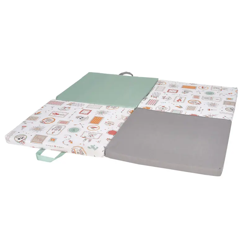 Tineo Smart 3-In-1 Playmat: Play Area, Tummy Time Pad & Floor Rug – Indian Spirit Theme (120X120 Cm) 1