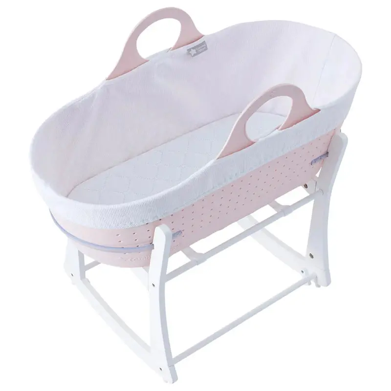 Tommee Tippee Sleepee Moses Basket With Stand – Blush Pink 1